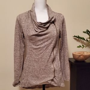 Asymmetrical zip up sweater.